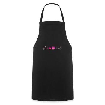 Schauspieler Geschenkidee - Kochschürze - Schwarz - Vorne - AI Model Male 185 dark (185cm)