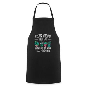 Occupational Therapy OT Medical Healthcare - Cooking Apron - black - Front - AI Model Male 185 dark (185cm)