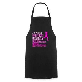 Lustiger Marathon Spruch Läuferin Frauen Geschenk - Kochschürze - Schwarz - Vorne - AI Model Male 185 dark (185cm)