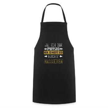 Physiotherapie Physio Geschenk Lustig Spruch - Kochschürze - Schwarz - Vorne - AI Model Male 185 dark (185cm)