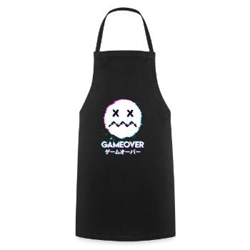 Technomusik Techno Party Festival Acid Face - Kochschürze - Schwarz - Vorne - AI Model Male 185 dark (185cm)