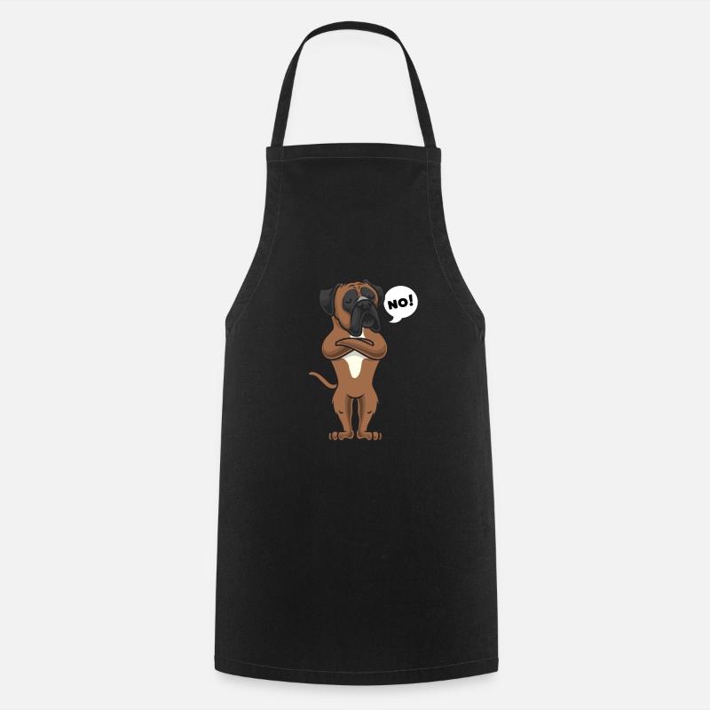 Stuer Deutscher Boxer Chien - Tablier de cuisine - noir