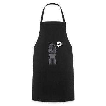 Bouvier des Flandres Chien flédrier - Tablier de cuisine - noir - Devant - AI Model Male 185 dark (185cm)