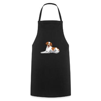 Epagneul Breton - Tablier de cuisine - noir - Devant - AI Model Male 185 dark (185cm)