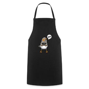 Zebra Finches Funny Gift - Cooking Apron - black - Front - AI Model Male 185 dark (185cm)