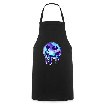 Melting Acid Face MDMA Extasy Techno Party - Kochschürze - Schwarz - Vorne - AI Model Male 185 dark (185cm)
