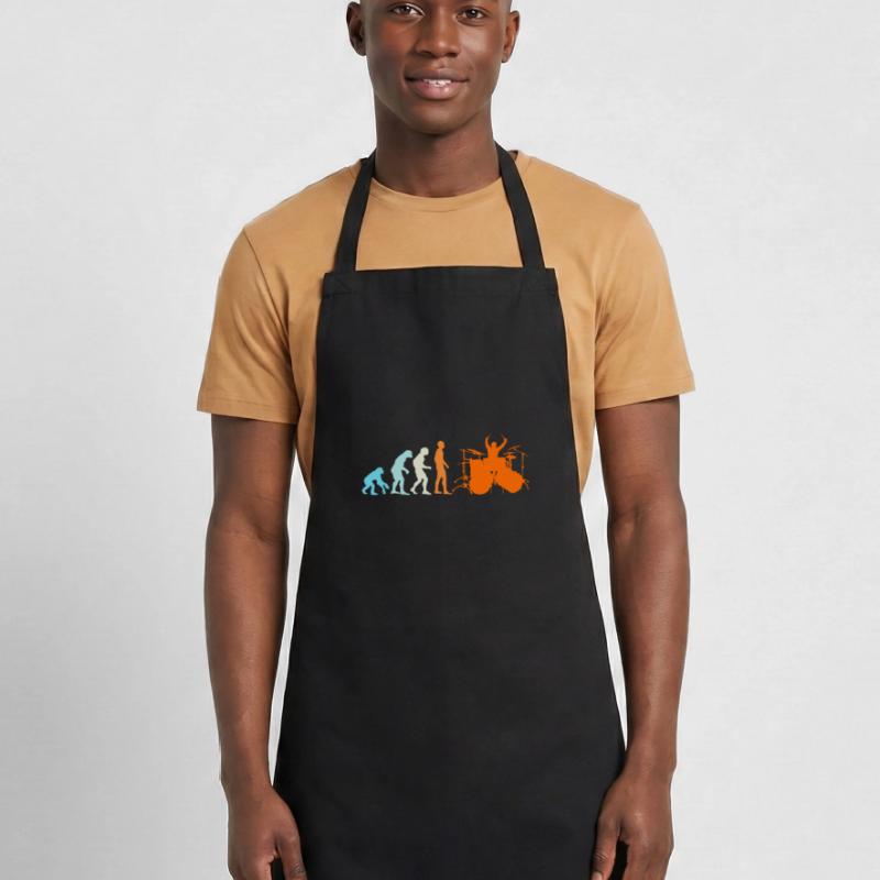 Drummer Drummer Evolution Monkey Human Cooking Apron