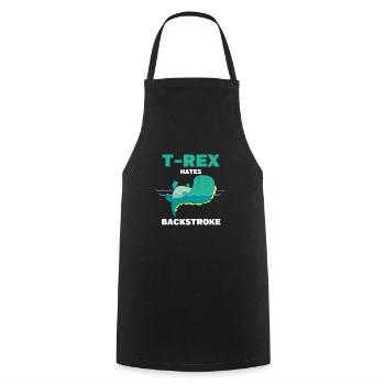 TRex Hates Backstrope Swim Athlete Swimming - Kochschürze - Schwarz - Vorne - AI Model Male 185 dark (185cm)