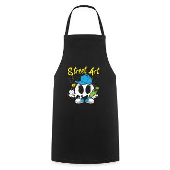 Street Art Grafitti Artists - Cooking Apron - black - Front - AI Model Male 185 dark (185cm)