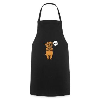 Sturer Norfolk Terrier - Kochschürze - Schwarz - Vorne - AI Model Male 185 dark (185cm)