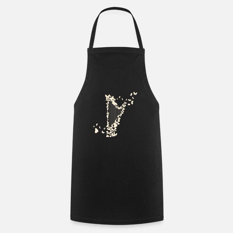 Harpe et harpe harpe harpistes - Tablier de cuisine - noir