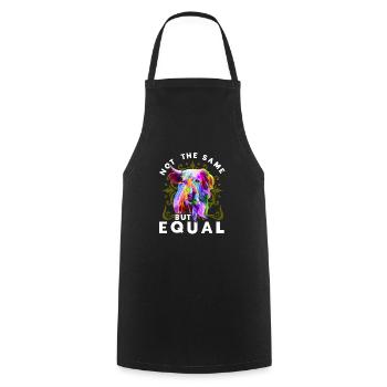 Not The Same But Equal Vegan Veganismus Geschenk - Kochschürze - Schwarz - Vorne - AI Model Male 185 dark (185cm)