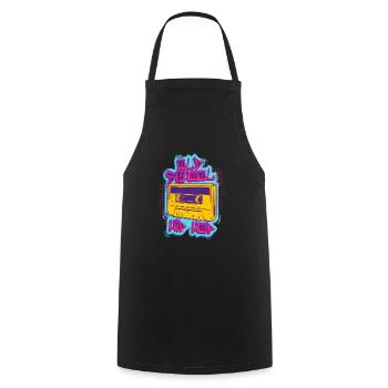 Old School Hip Hop Rap Music Rap 90s Music - Cooking Apron - black - Front - AI Model Male 185 dark (185cm)