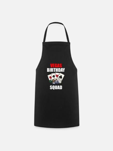 Poker Poker Player Las Vegas Birthday Squad - Cooking Apron - black
