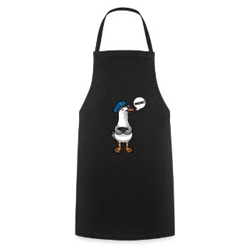 Sture Möwe Mittelmeermöwe Möwenvögel Nordsee - Kochschürze - Schwarz - Vorne - AI Model Male 185 dark (185cm)