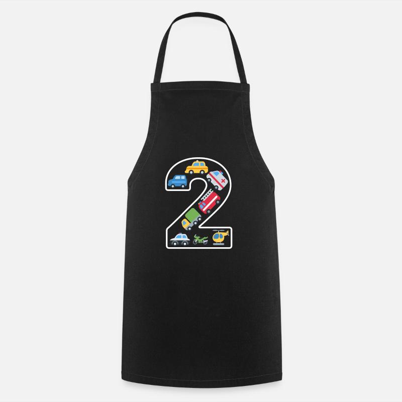 2 ans 2 anniversaire anniversaire d’enfant - Tablier de cuisine - noir