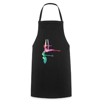 Aerial Yoga Acrobatic Sport Aerialist Gymnastics - Cooking Apron - black - Front - AI Model Male 185 dark (185cm)