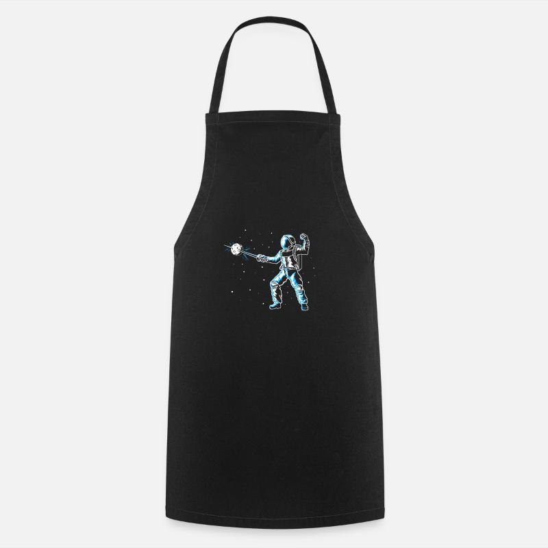 Astronaute Escrime Épée Épée Épée Degen Escrimeur drôle - Tablier de cuisine - noir