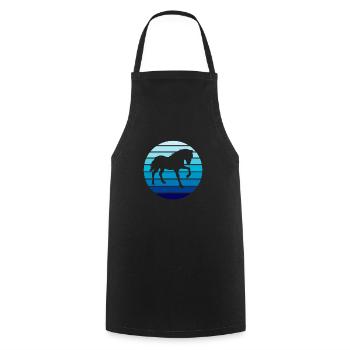 Proverbes chevaux Équitation Équitation Équitation - Tablier de cuisine - noir - Devant - AI Model Male 185 dark (185cm)