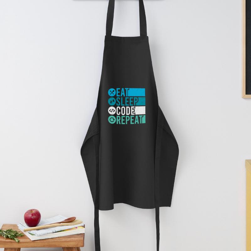 Eat Sleep Code Repeat Programmierer Software Kochschürze