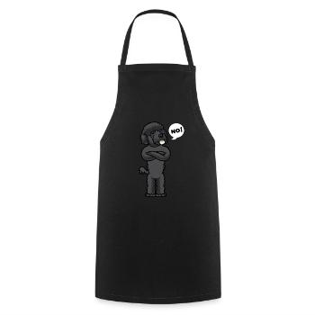 Cão de Água Português Portuguese Water Dog - Cooking Apron - black - Front - AI Model Male 185 dark (185cm)