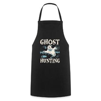Chasse aux fantômes Fantômes d’Halloween Fantômes - Tablier de cuisine - noir - Devant - AI Model Male 185 dark (185cm)
