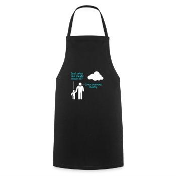 Coder Software Entwickler Witz Cloud Linux Server - Kochschürze - Schwarz - Vorne - AI Model Male 185 dark (185cm)