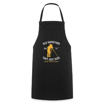 Surveying Grandpa Old Surveyors Never Die Land - Cooking Apron - black - Front - AI Model Male 185 dark (185cm)