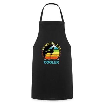 Kletter Boulder Papa Spruch Männer - Kochschürze - Schwarz - Vorne - AI Model Male 185 dark (185cm)