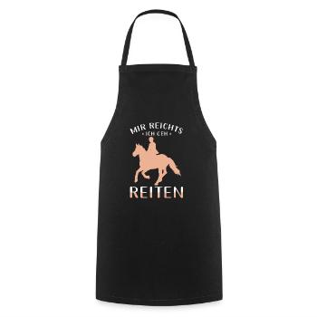 Mir reichts ich geh reiten - Kochschürze - Schwarz - Vorne - AI Model Male 185 dark (185cm)