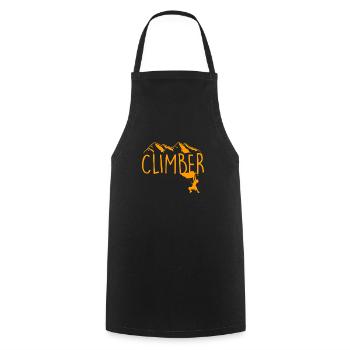 Rock climbing Climbing Climbers Free climbing - Cooking Apron - black - Front - AI Model Male 185 dark (185cm)