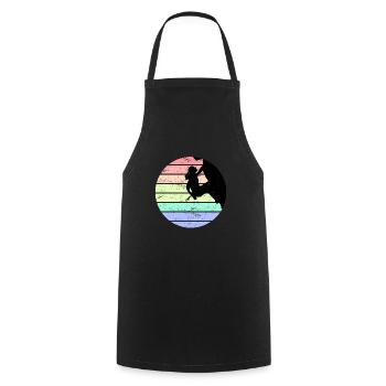 Rock Climbing Free Climbing Boulder Vintage - Cooking Apron - black - Front - AI Model Male 185 dark (185cm)