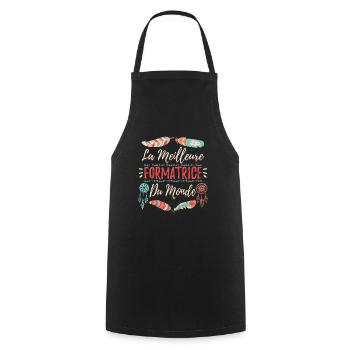 La Meilleure Formatrice Du Monde - Tablier de cuisine - noir - Devant - AI Model Male 185 dark (185cm)