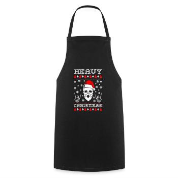 Heavy metal Christmas Noël Noël - Tablier de cuisine - noir - Devant - AI Model Male 185 dark (185cm)