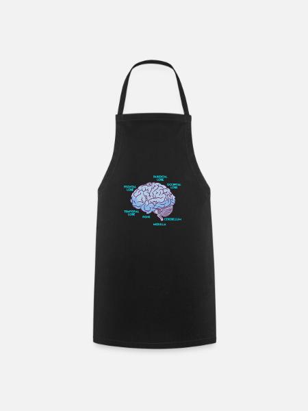 Anatomie d’un cerveau médecine étudiant - Tablier de cuisine - noir