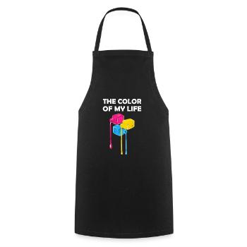Pansexual Pride Lustige Designfarben der PANSEXUAL - Kochschürze - Schwarz - Vorne - AI Model Male 185 dark (185cm)
