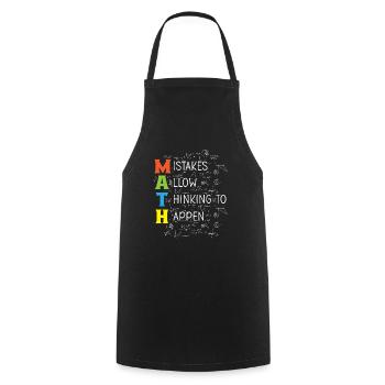 MATH Mistakes Allow Thinking To Happen - Cooking Apron - black - Front - AI Model Male 185 dark (185cm)