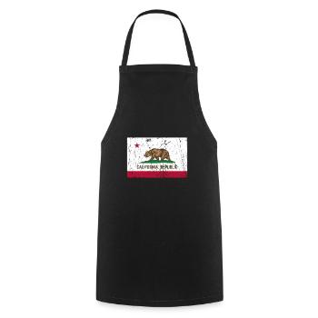 California Republic Sommer Sun Palms Beach Cali - Kochschürze - Schwarz - Vorne - AI Model Male 185 dark (185cm)