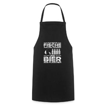 Fisher Angler Rainbow Trout Fishing Kayak fishing - Cooking Apron - black - Front - AI Model Male 185 dark (185cm)