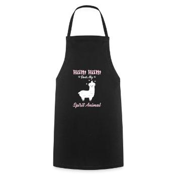 Alpaka Lama Proverbe pour alpaga tours alpagas éleveurs - Tablier de cuisine - noir - Devant - AI Model Male 185 dark (185cm)