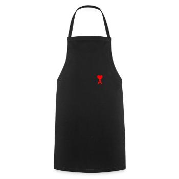 Poker A Love ASS Coeur - Tablier de cuisine - noir - Devant - AI Model Male 185 dark (185cm)