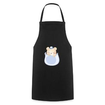 Marsupium Baby Teddy Bear - Cooking Apron - black - Front - AI Model Male 185 dark (185cm)