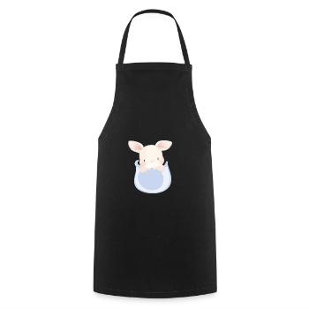Marsupium Bébé - Tablier de cuisine - noir - Devant - AI Model Male 185 dark (185cm)