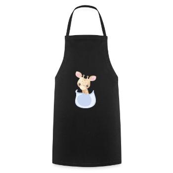 Marsupium Bébé Girafe - Tablier de cuisine - noir - Devant - AI Model Male 185 dark (185cm)