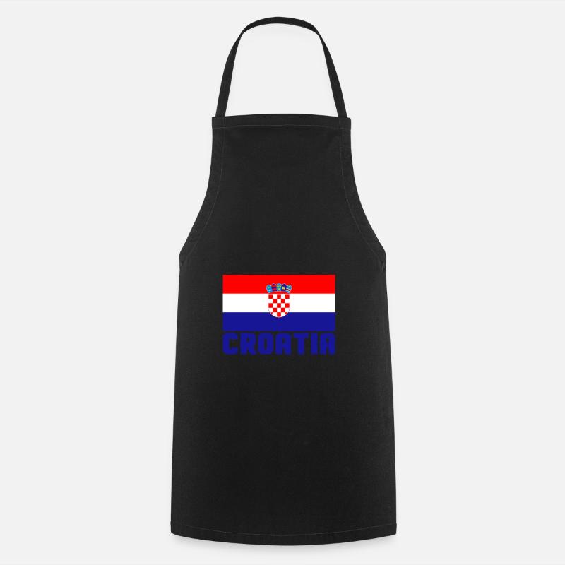 Croatie - Tablier de cuisine - noir