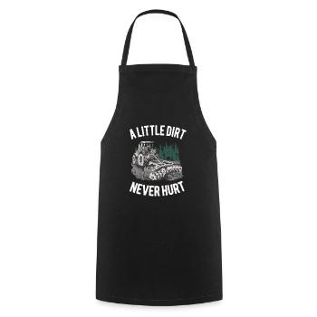 Bit of dirt has never hurt farmer tractor - Cooking Apron - black - Front - AI Model Male 185 dark (185cm)