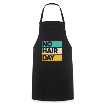 No Hair Day Kahlheit Lustige Kahle Witze Glatzkopf - Kochschürze - Schwarz - Vorne - AI Model Male 185 dark (185cm)