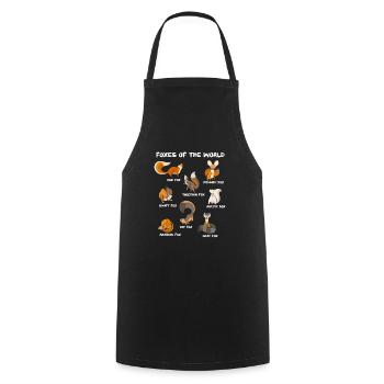 Foxes Of The World Cute Fox Animals Educational - Cooking Apron - black - Front - AI Model Male 185 dark (185cm)