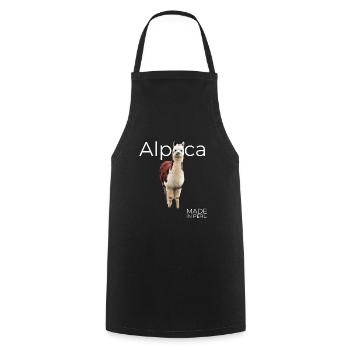 Alpaca Peru - Cooking Apron - black - Front - AI Model Male 185 dark (185cm)