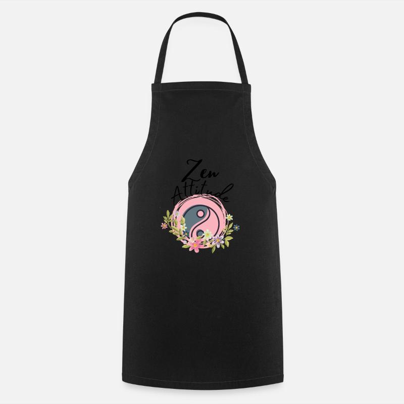 Zen attitude ! Idée cadeau Zen - Tablier de cuisine - noir